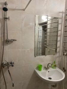 Koupelna v ubytování Котедж Гірський