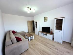 TV a/nebo společenská místnost v ubytování Luxury Apartaments in Maurer Residence by Milan-Târgu Mureș