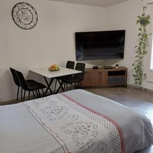 TV a/nebo společenská místnost v ubytování Apparemment entier Jardin Terrasse Netflix + 15 fotografií