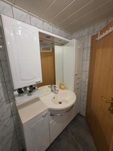 Ένα μπάνιο στο Ferienwohnung Nagy