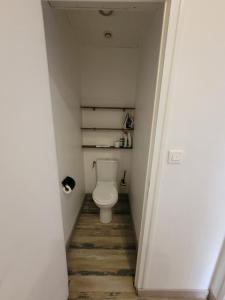 een kleine badkamer met een toilet op de gang bij DESQ29àCONCARNEAU in Concarneau +10 foto's