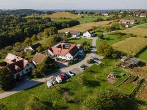 an aerial view of a house in a village at Biohofgut LASCHALT Premium Apartments im Südburgenland mit Bio Frühstück in Deutsch Kaltenbrunn +103 photos