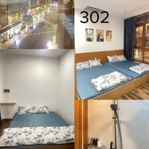 Postel nebo postele na pokoji v ubytování Nhà nghỉ Hoa Hồng Ocean Park 2