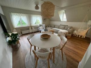 Χώρος καθιστικού στο Apartmán Josefská