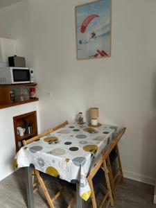 Η κουζίνα ή μικρή κουζίνα στο Studio dans l'ancien Palace du Mont-Dore