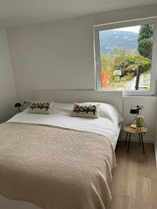 Postel nebo postele na pokoji v ubytování Appartement StPeter, 5 min met de auto van de skipistes