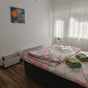 a bedroom with a large bed in a room at Apartman5 in Gornja Toplica