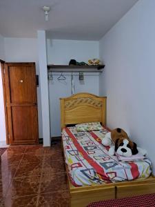 Ένα ή περισσότερα κρεβάτια σε δωμάτιο στο Mancora casa