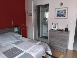Postel nebo postele na pokoji v ubytování Chambre 20 m2 S de B et WC privés, Garage