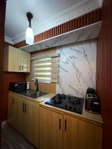 Kuchyň nebo kuchyňský kout v ubytování Green House