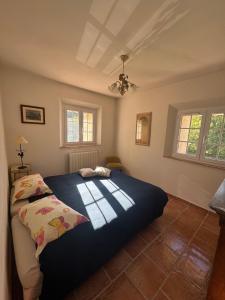 Una cama o camas en una habitación de Charming Stone House in Provence