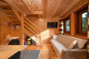 Χώρος καθιστικού στο Domki Janosik - Prywatny stylowy domek w górach, przyjazny psom, ogrodzony ogród