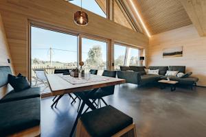 Posezení v ubytování Lindenhof Chalets