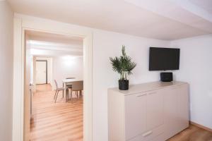 Μια τηλεόραση ή/και κέντρο ψυχαγωγίας στο Aosta Holiday Apartments - Croix-de-Ville