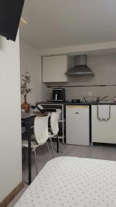 Kuchyň nebo kuchyňský kout v ubytování Studio Du Canal