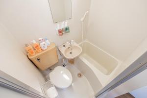 a small bathroom with a toilet and a sink at sakura 201 in Tokyo