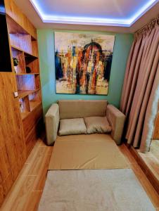 Χώρος καθιστικού στο Small Apartment studio in the center of Rabat