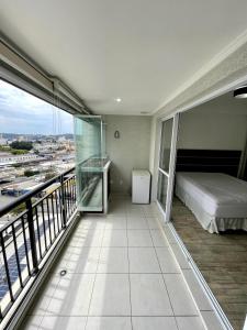 Postel nebo postele na pokoji v ubytování Moderno apartamento em Jundiaí