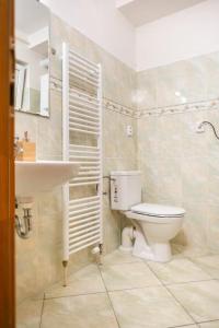 a bathroom with a toilet and a sink at Apartmán IRIS Poděbrady 2 in Nymburk +3 photos