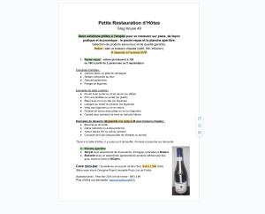 ボープローにあるGreg House 49 - Chambres d'hôtes jusqu'à 7 personnesの白い背景にワインのボトルが描かれた文書