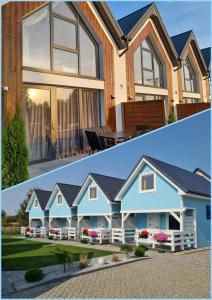 a house before and after being remodeled at Błękitne Zamorze i Domki Premium Niechorze in Niechorze