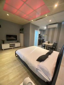 TV a/nebo společenská místnost v ubytování Estudios 85 - Cerca de Madrid, Toledo y Parque Warner + 77 fotografií