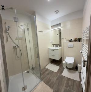 Koupelna v ubytování Apartmán Nekonečno Jeseník