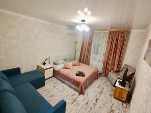 Posezení v ubytování Подобово чудова квартира метро поряд Проспект МВЦ Серце