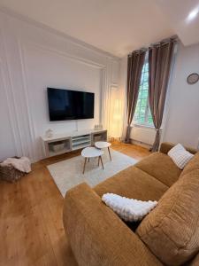 TV a/nebo společenská místnost v ubytování Château de Napoléon