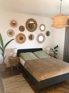 Ένα ή περισσότερα κρεβάτια σε δωμάτιο στο The Bohó Vándor Guesthouse