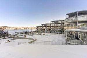 En balkon eller terrasse på Modern apartment nearby Fjellheisen