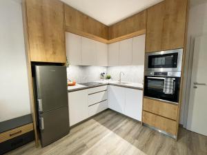 Η κουζίνα ή μικρή κουζίνα στο Apartmán FRIŠTENSKÉHO Olomouc