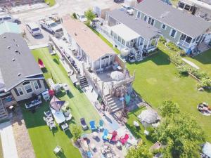 an aerial view of a house with a large yard at Maitland Shires Resort in Port Maitland