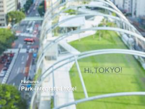 a close up of a building with a street at sequence MIYASHITA PARK - Shibuya in Tokyo