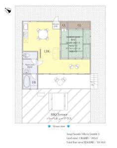 a floor plan of a house at Awaji Seaside Villa in Goshiki 3 in Torikaiura