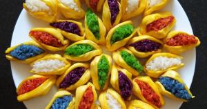 a white plate filled with different types of food at Placement For Cloud Hunting in Suy Tung Su