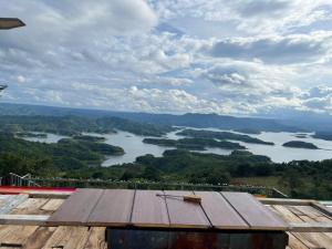 a view of a lake from the top of a building at Tà Đùng M'Nông Eco Glamping 