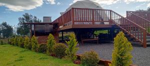 Zahrada ubytování La cabaña de Ciela G glamping con jacuzzi y croquet