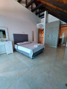 een grote slaapkamer met een bed en een televisie bij Casa Bella in Rivera +38 foto's