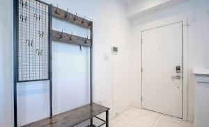 a bathroom with a walk in shower and a mirror at Downsview Park Luxury Townhome near Yorkdale Transit in Toronto +30 photos