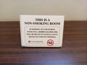 Certifikát, hodnocení, plakát nebo jiný dokument vystavený v ubytování Sogo Hotel l