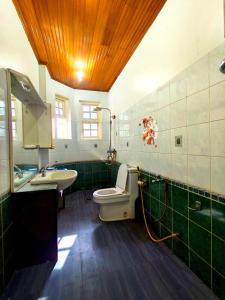 een badkamer met toilet en wastafel bij White lotus villa in Ragama