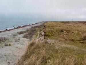 a dirt road leading to a beach next to the ocean at 8 person holiday home in Læsø-By Traum in Læsø