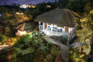 an aerial view of a house at night at Gila's Garden in Lamai