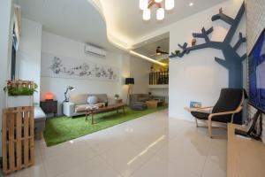 Et sittehjørne på 極簡旅行民宿 Simple Travel B&B