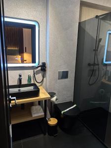 Koupelna v ubytování Chalet Amurg Arinis Gura Humorului