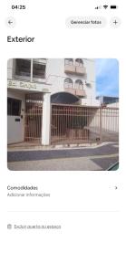 ein Screenshot einer Website eines Hauses in der Unterkunft Quarto com excelente localização no Setor Bueno T 36 in Goiânia