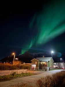an image of the aurora in the sky at night at Cozy and centrally located apartment in Tromsø