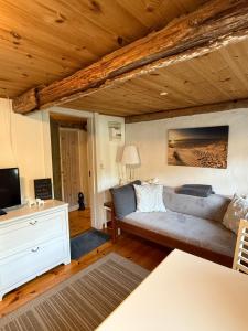 TV a/nebo společenská místnost v ubytování Ferienhof Faebrogaard