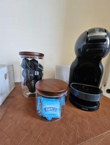 a coffee maker sitting on top of a counter at La tana delle Byrbe in Ovindoli